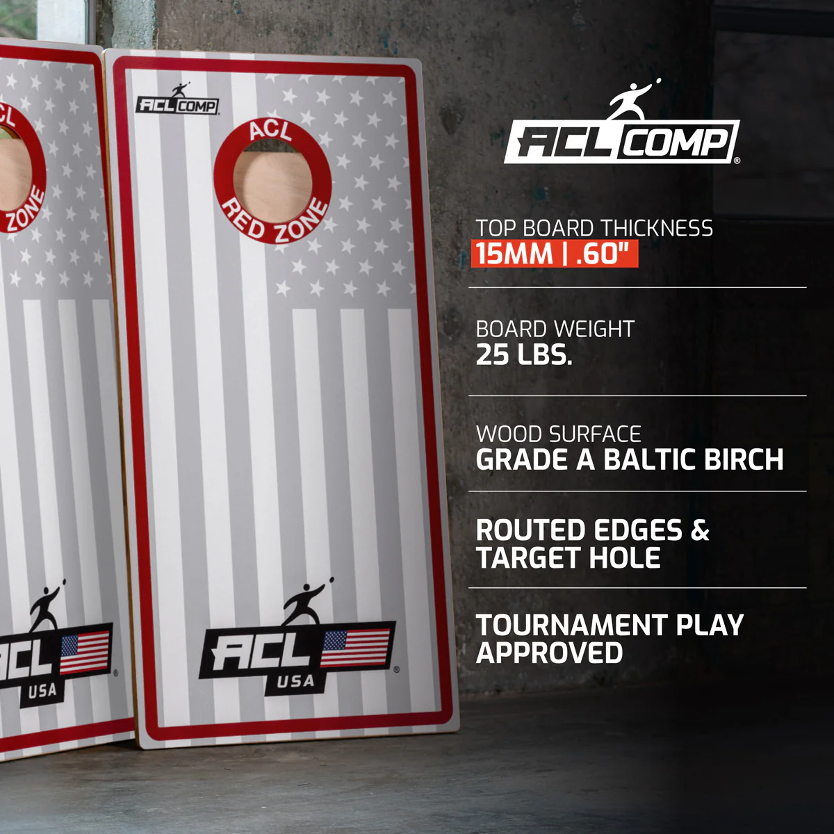 American Cornhole League ACL COMP 2x4 Cornhole Board - USA Edition - Image 5