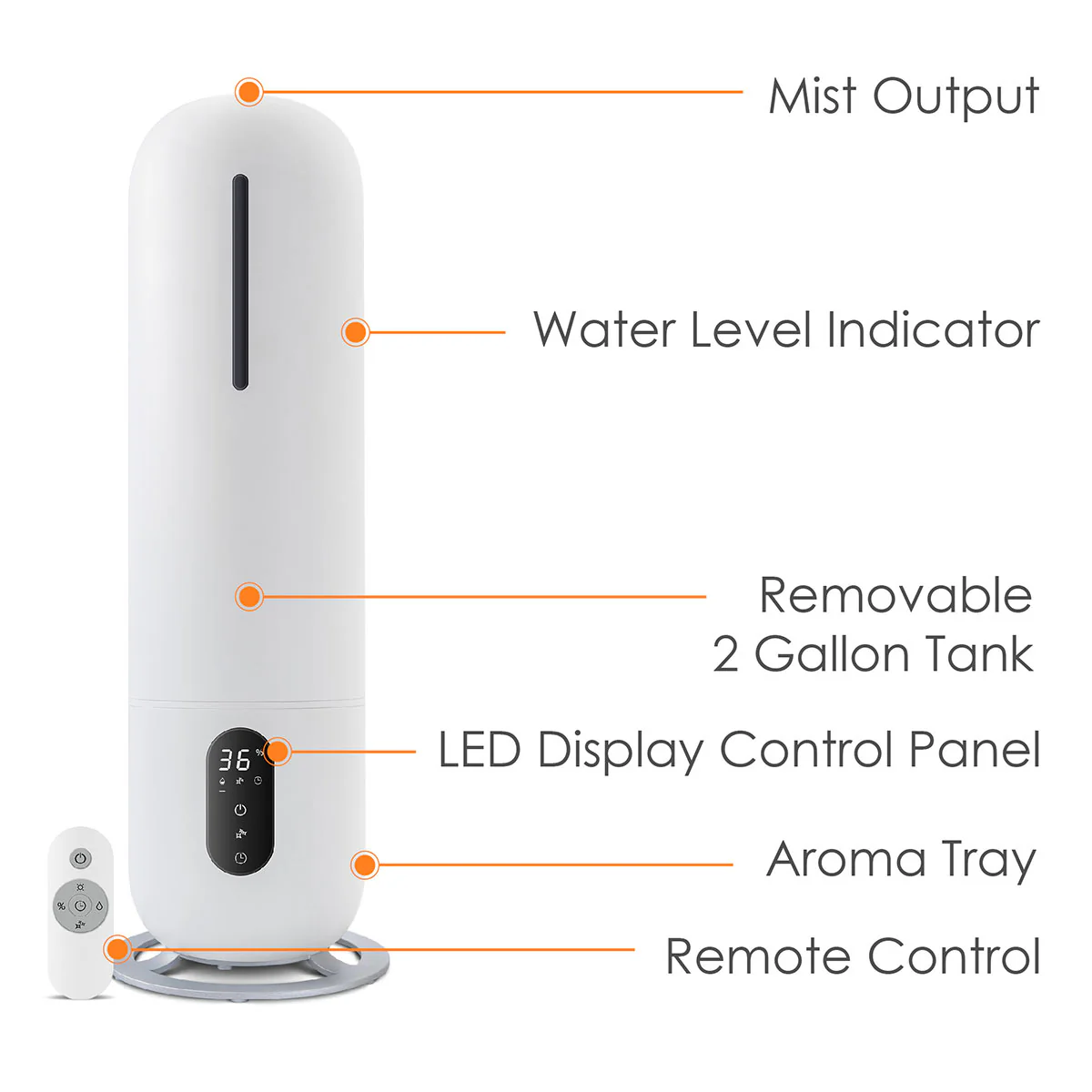 Aromatherapy Cool Mist Tower Humidifier - Image 3