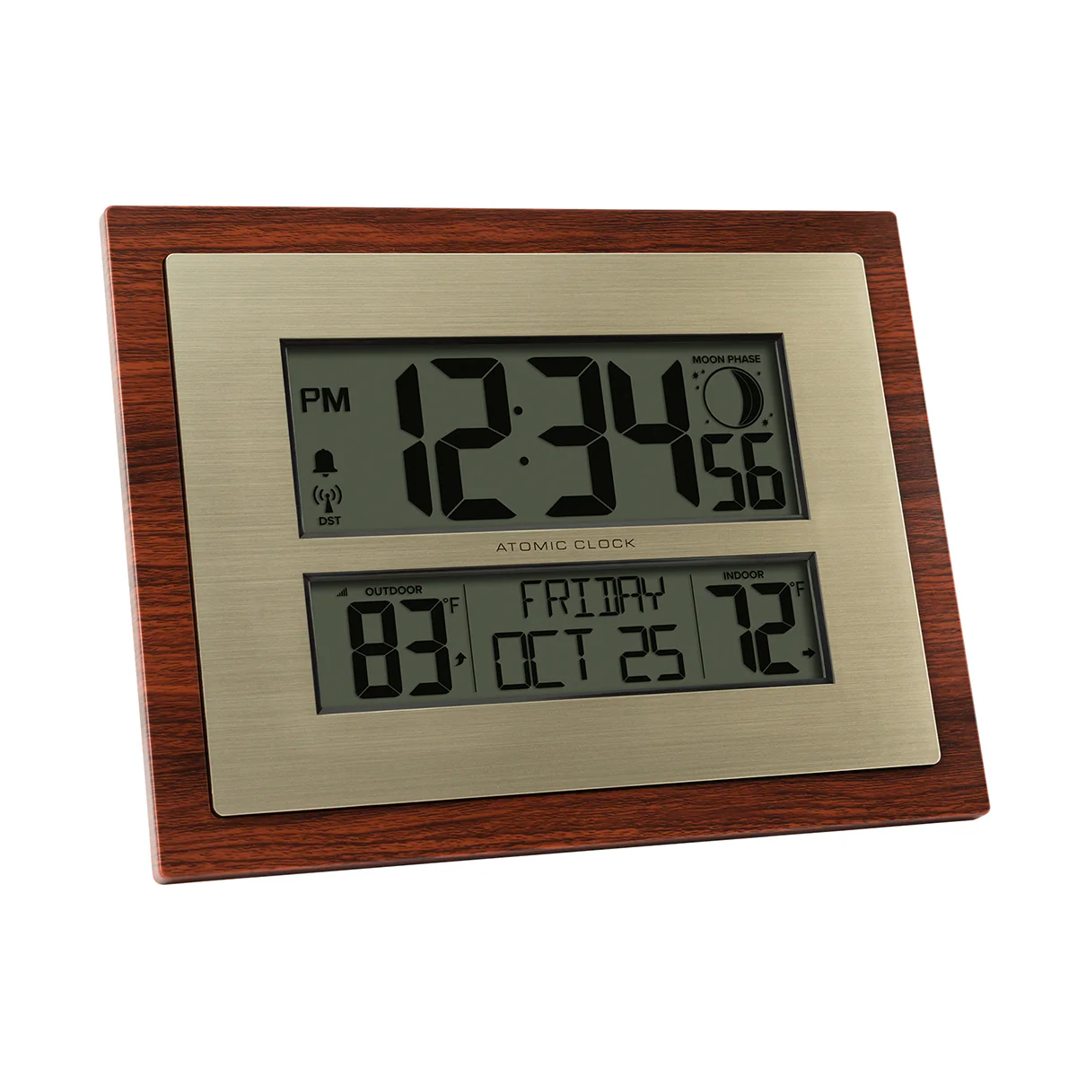 Atomic Digital Wall Clock with Moon Phase - Image 4