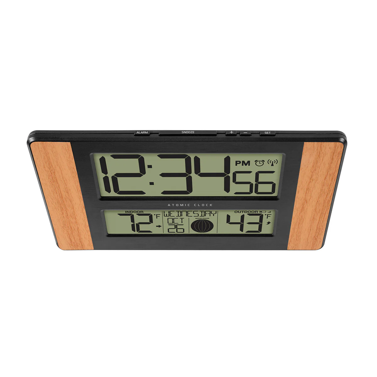 Atomic Digital Wall Clock with Temperature and Moon Phase - Image 7
