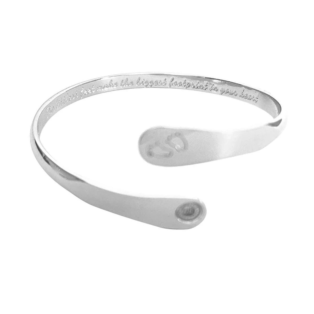 Baby Footprint Engraved Bracelet - Image 4