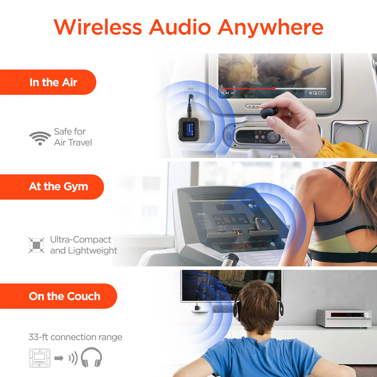 Bluetooth Headphone Adapter and Receiver - Image 2
