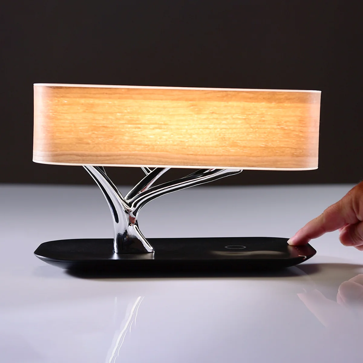 Bonsai Bluetooth Speaker Lamp with Wireless Charging Pad by Sharper Image - Image 4