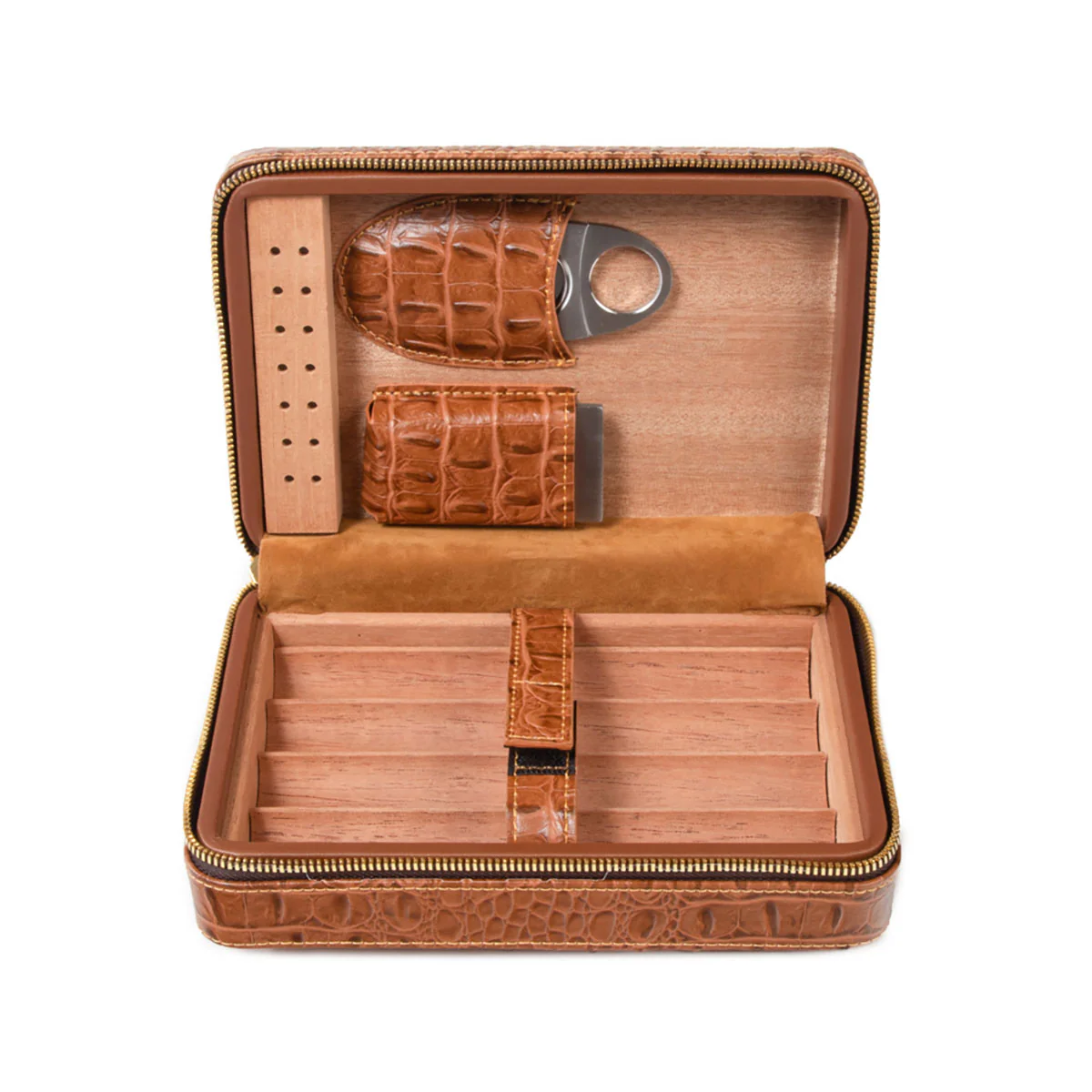 Brouk & Co Cain Croc Cigar Travel Case - Image 3