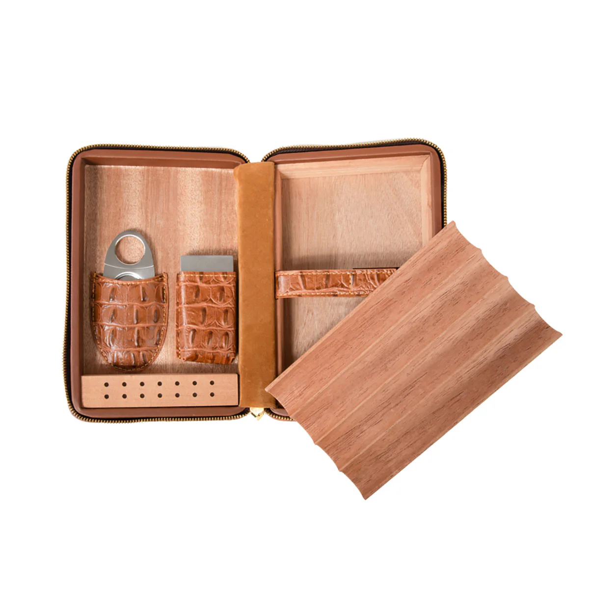 Brouk & Co Cain Croc Cigar Travel Case - Image 5