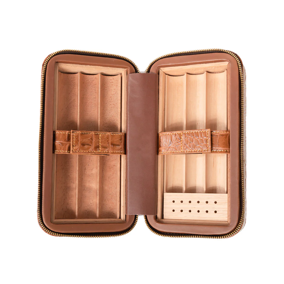 Brouk & Co Dean Croco Cigar Travel Humidor Case - Image 4