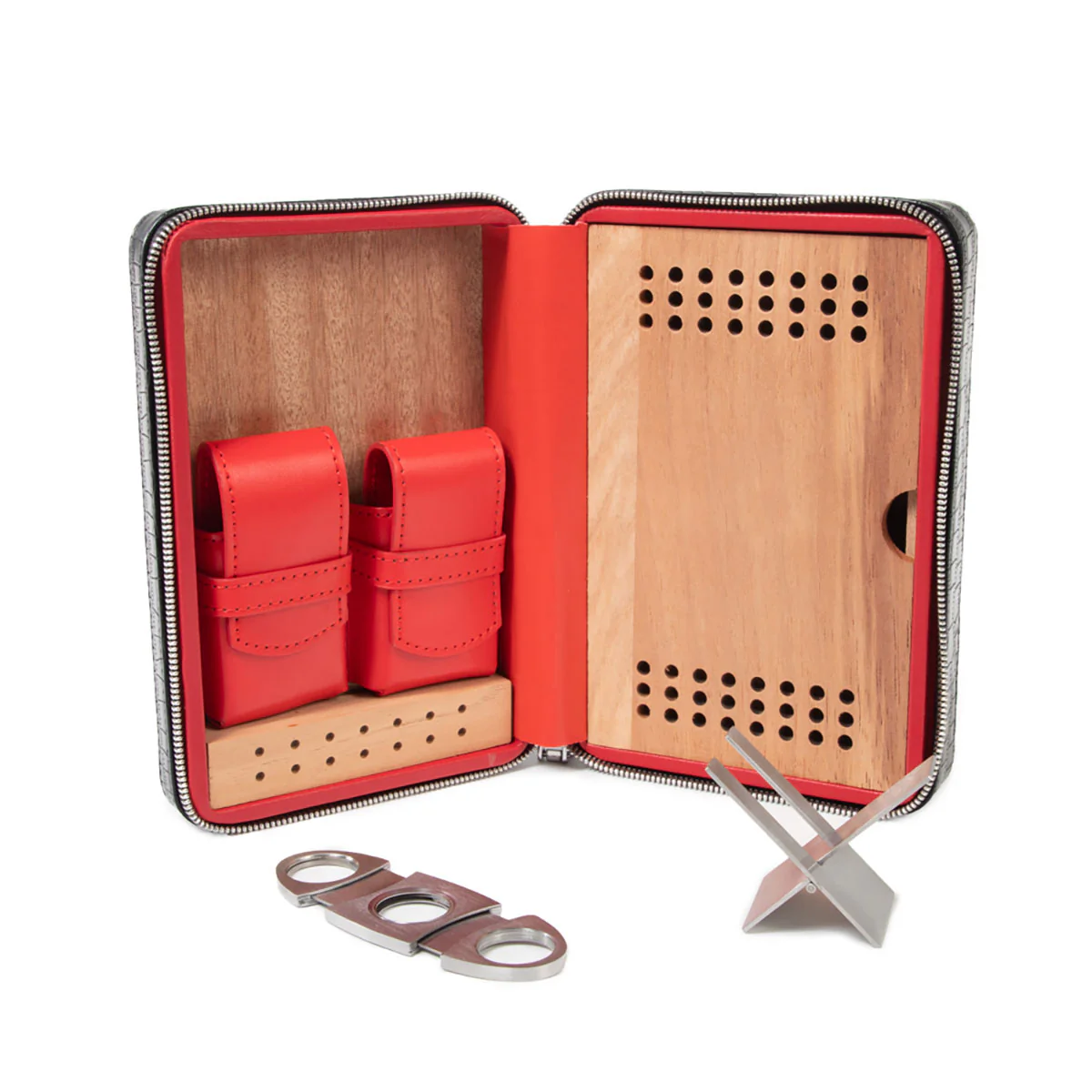 Brouk & Co Devon Croc Cigar Travel Case - Image 3