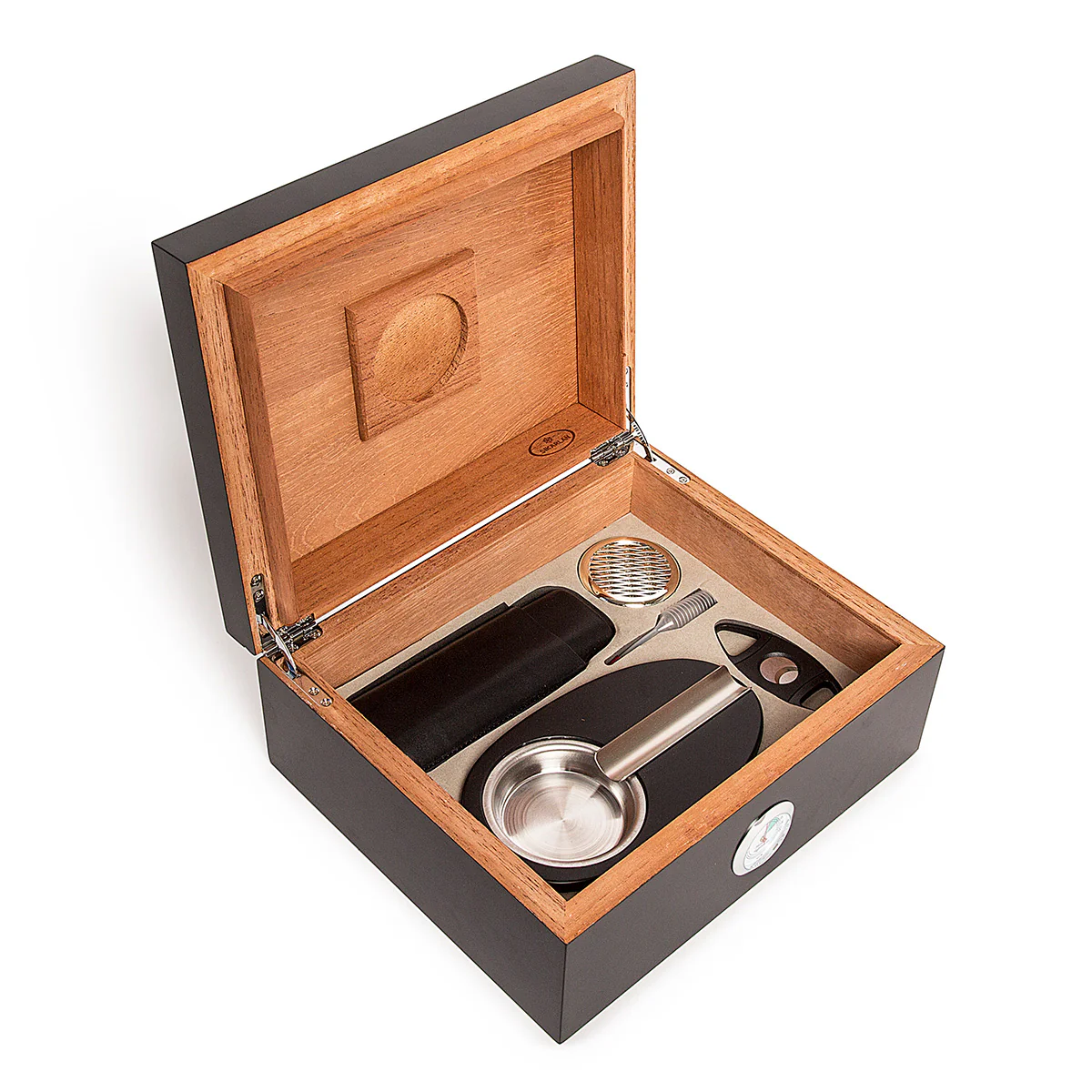 Brouk & Co Matte Black Cigar Humidor Gift Set - Image 2