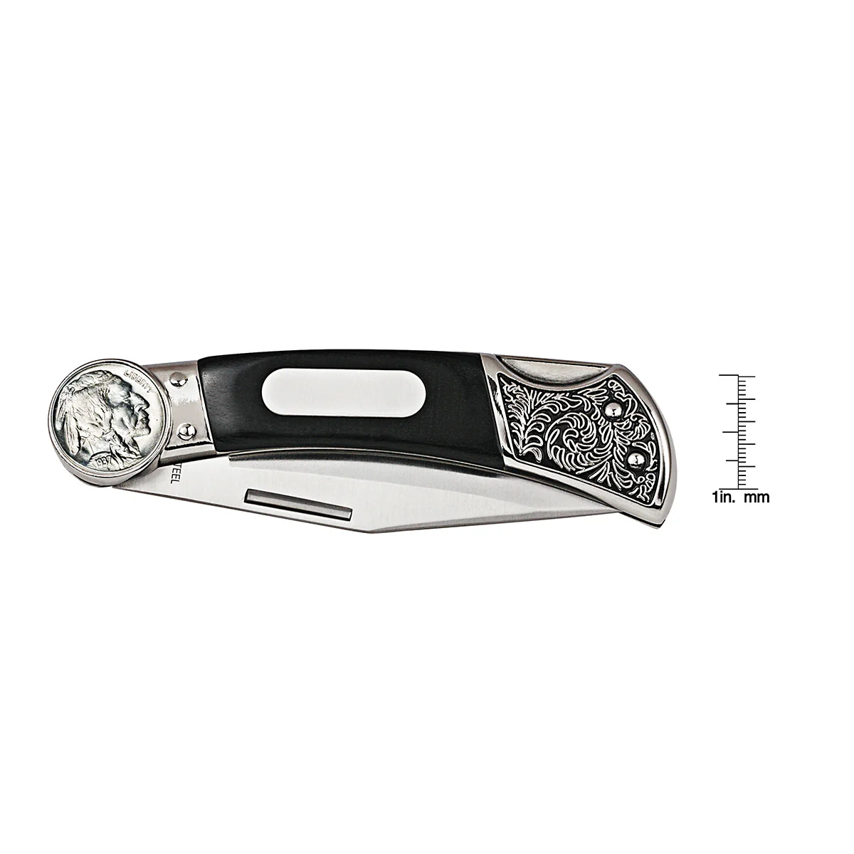 Buffalo Nickel Wood Pocket Knife - Image 5