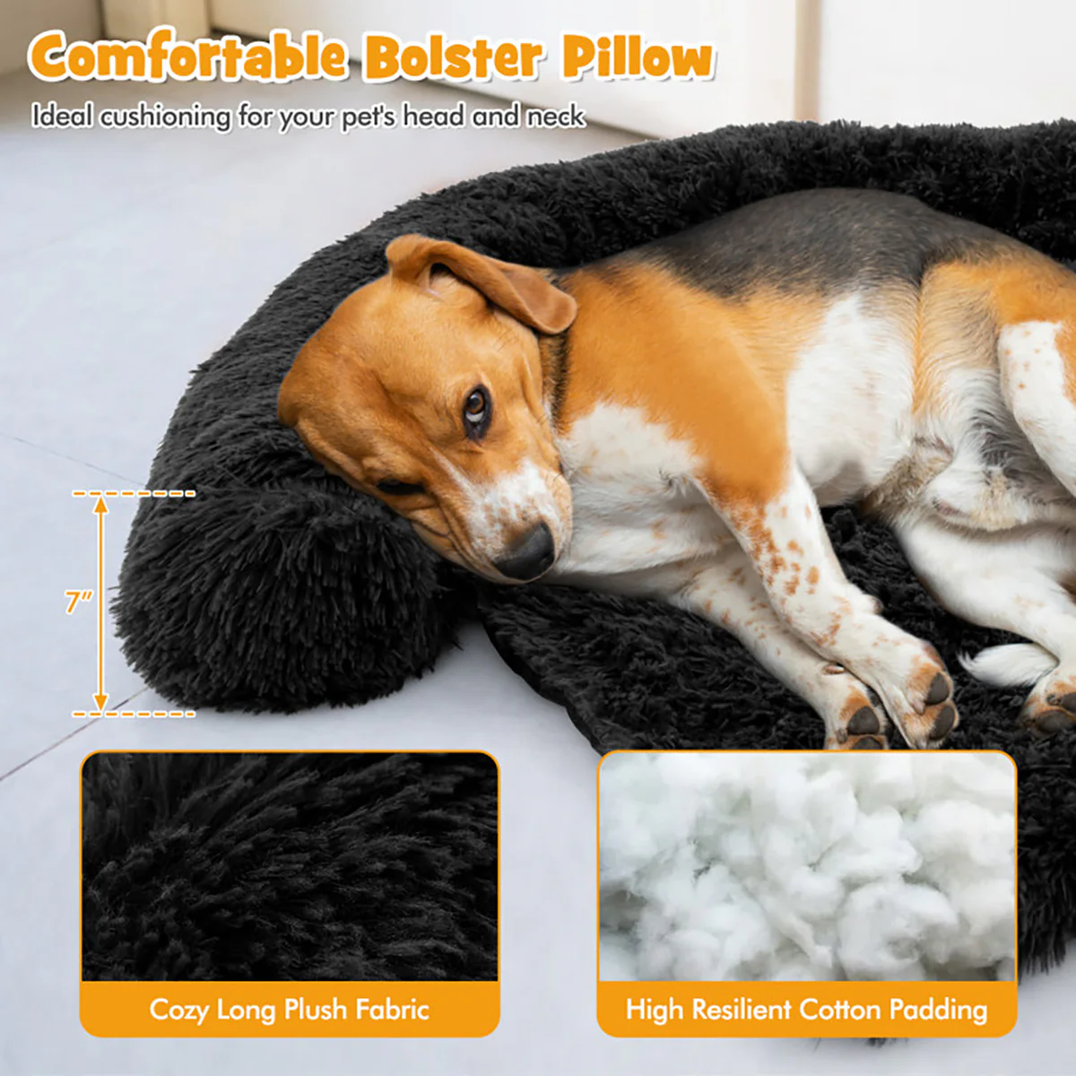 Calming Dog Couch Bed with Anti-Slip Bottom - Image 10