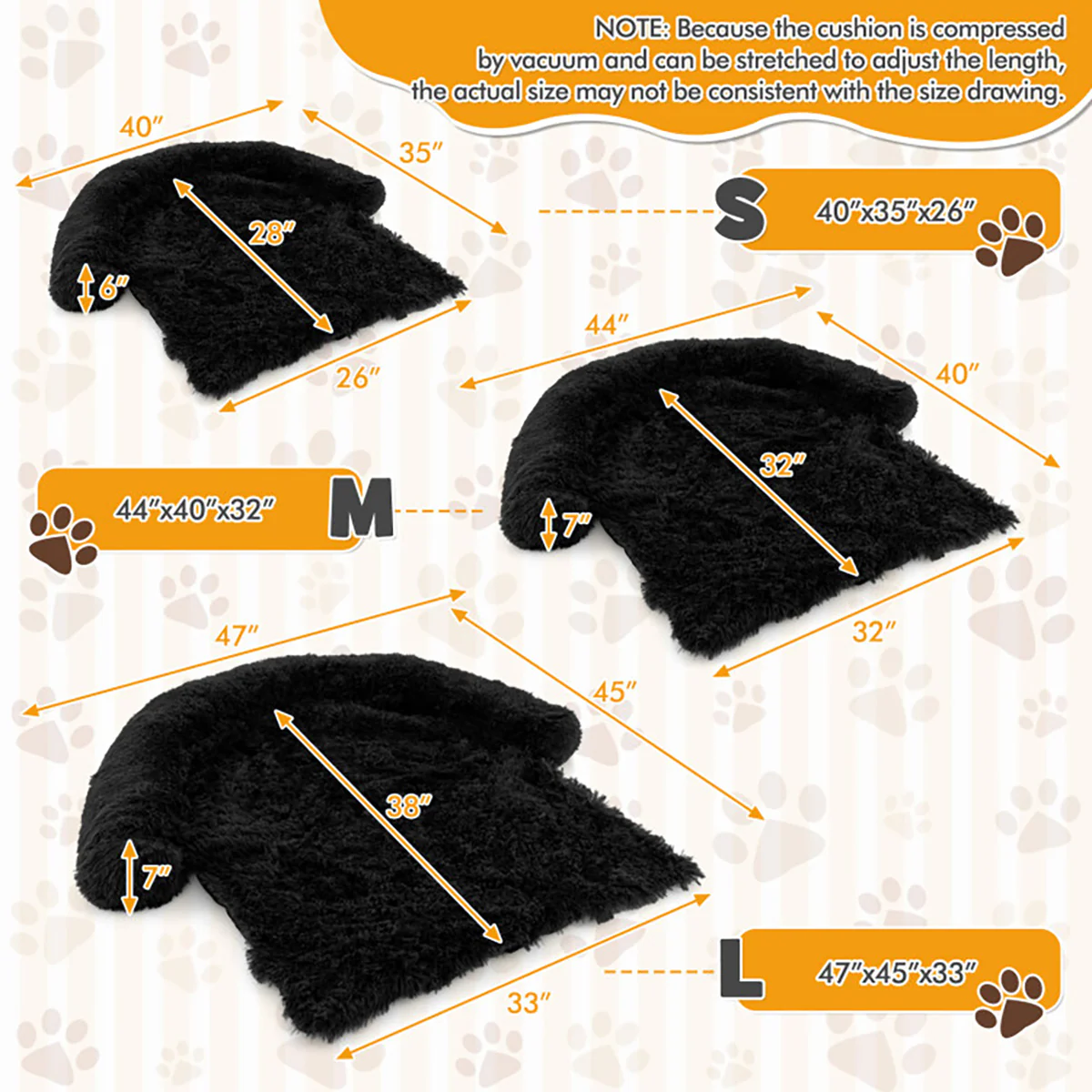 Calming Dog Couch Bed with Anti-Slip Bottom - Image 16