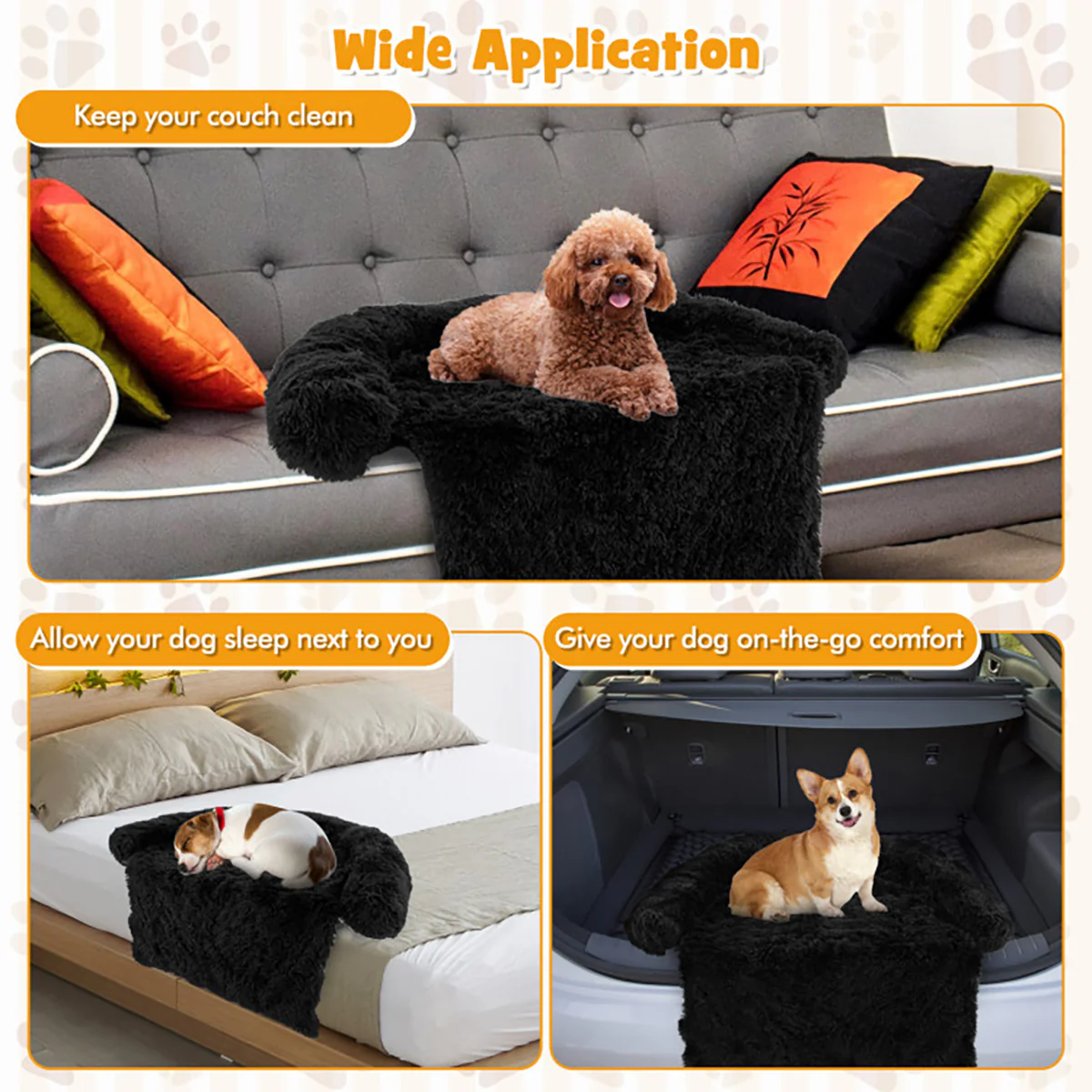 Calming Dog Couch Bed with Anti-Slip Bottom - Image 6