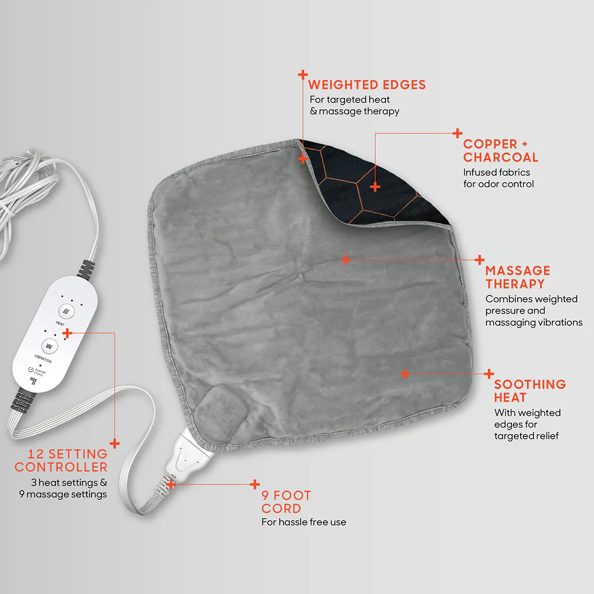 Calming Heat™ Copper Infused Massaging Contour Wrap by Sharper Image - Image 2