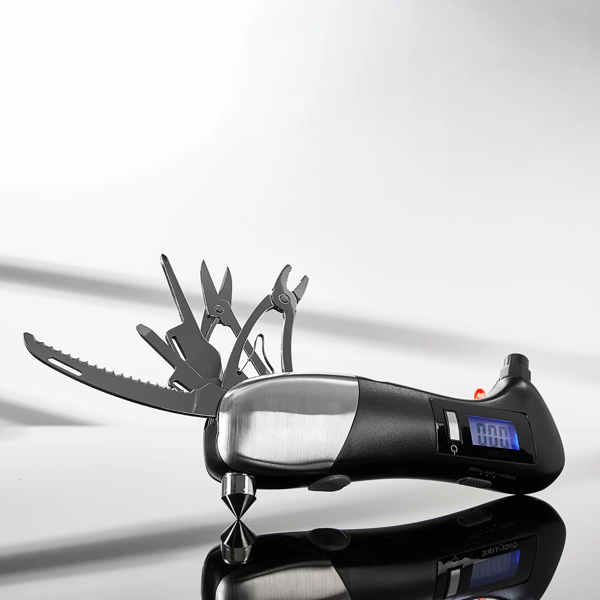 Car Emergency Tool with Digital Tire Gauge by Sharper Image - Image 6