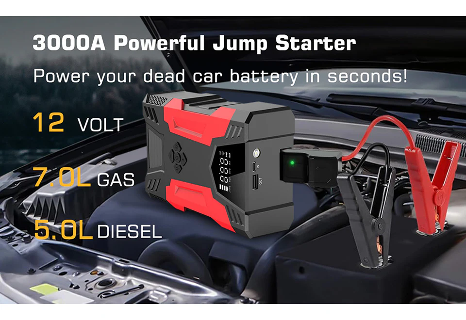 Car Jump Starter with Air Compressor - Image 2