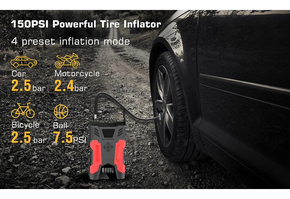 Car Jump Starter with Air Compressor - Image 4