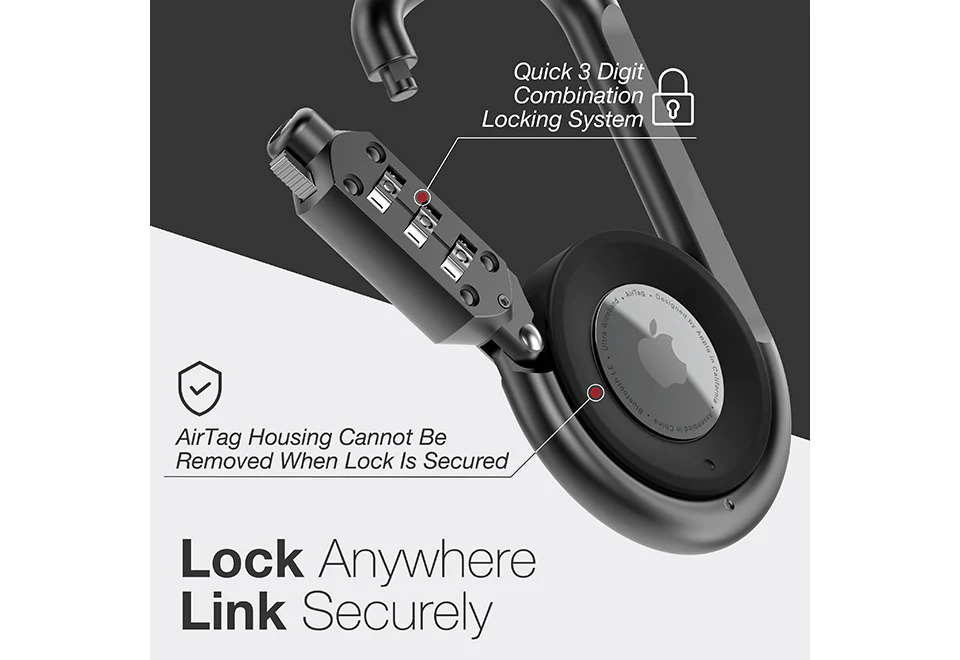 Carabiner AirTag Combination Lock - Image 4