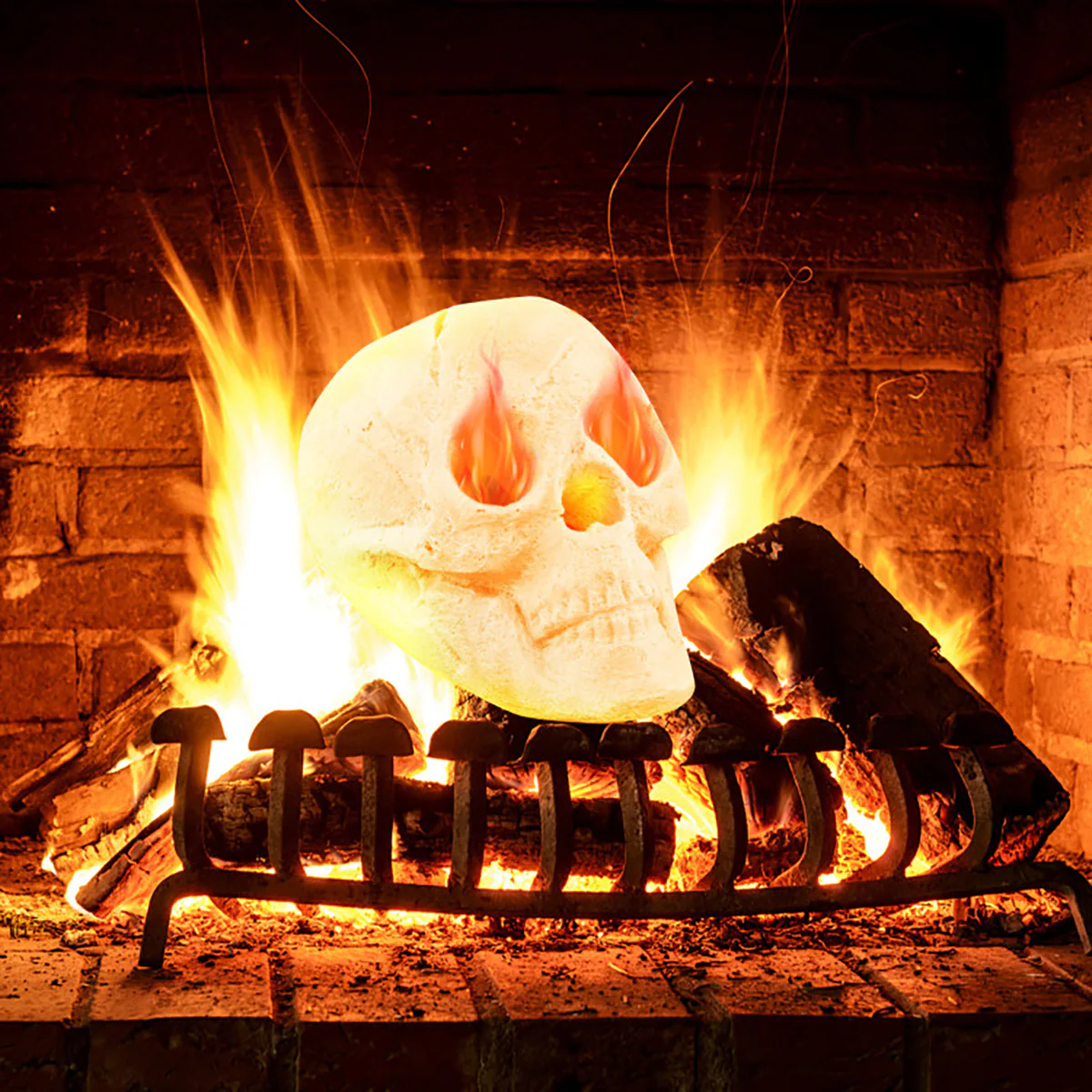 Ceramic Fireproof Fire Pit Skull - Image 16