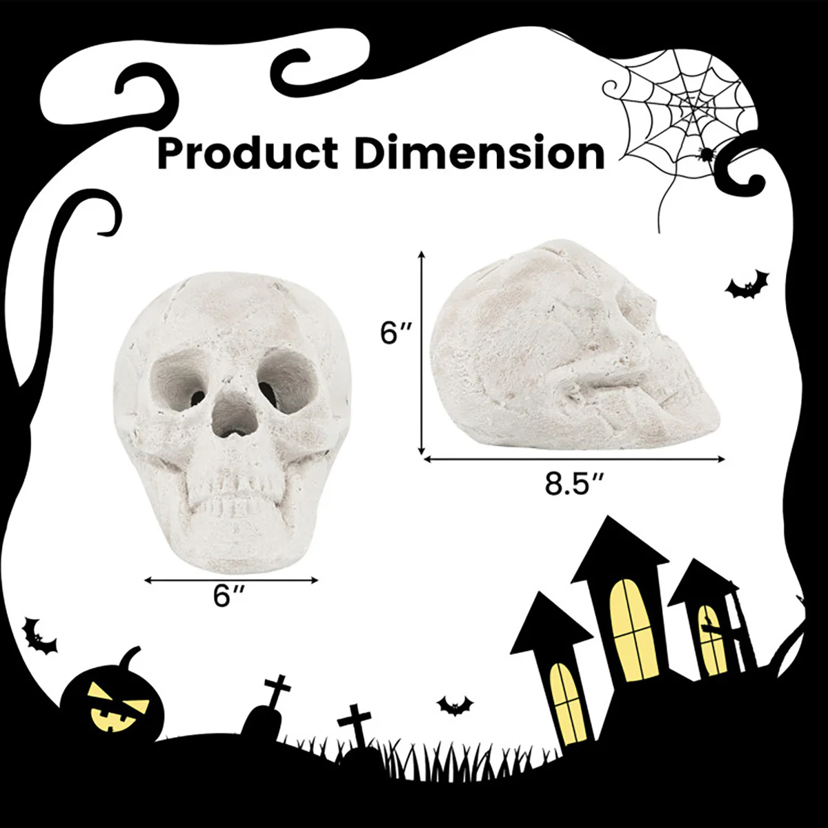 Ceramic Fireproof Fire Pit Skull - Image 18