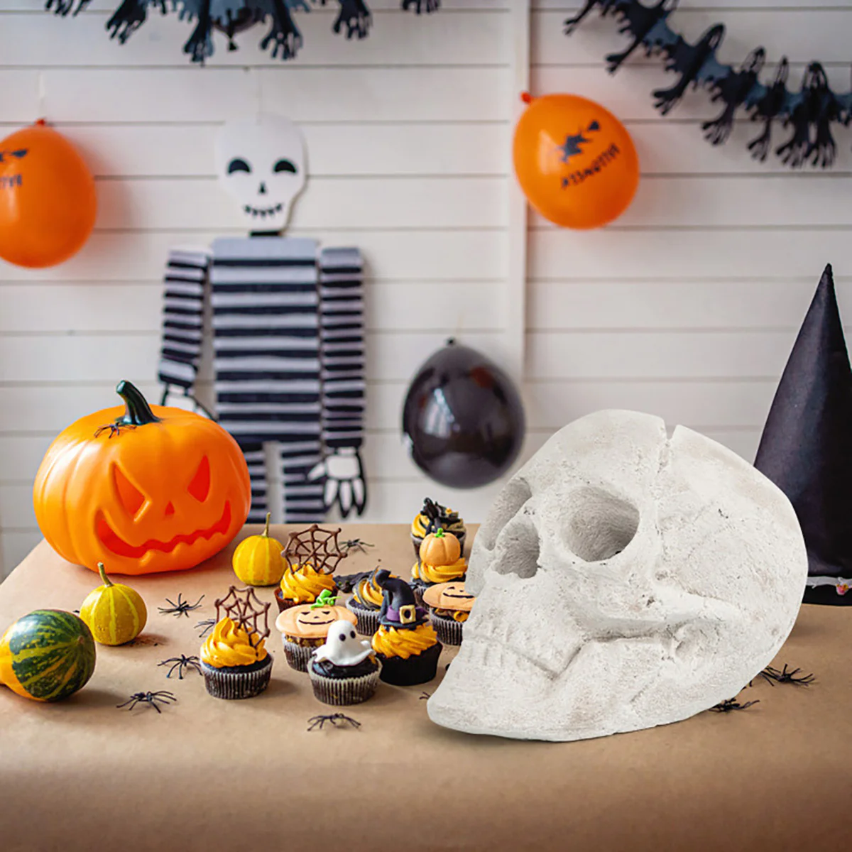 Ceramic Fireproof Fire Pit Skull - Image 19