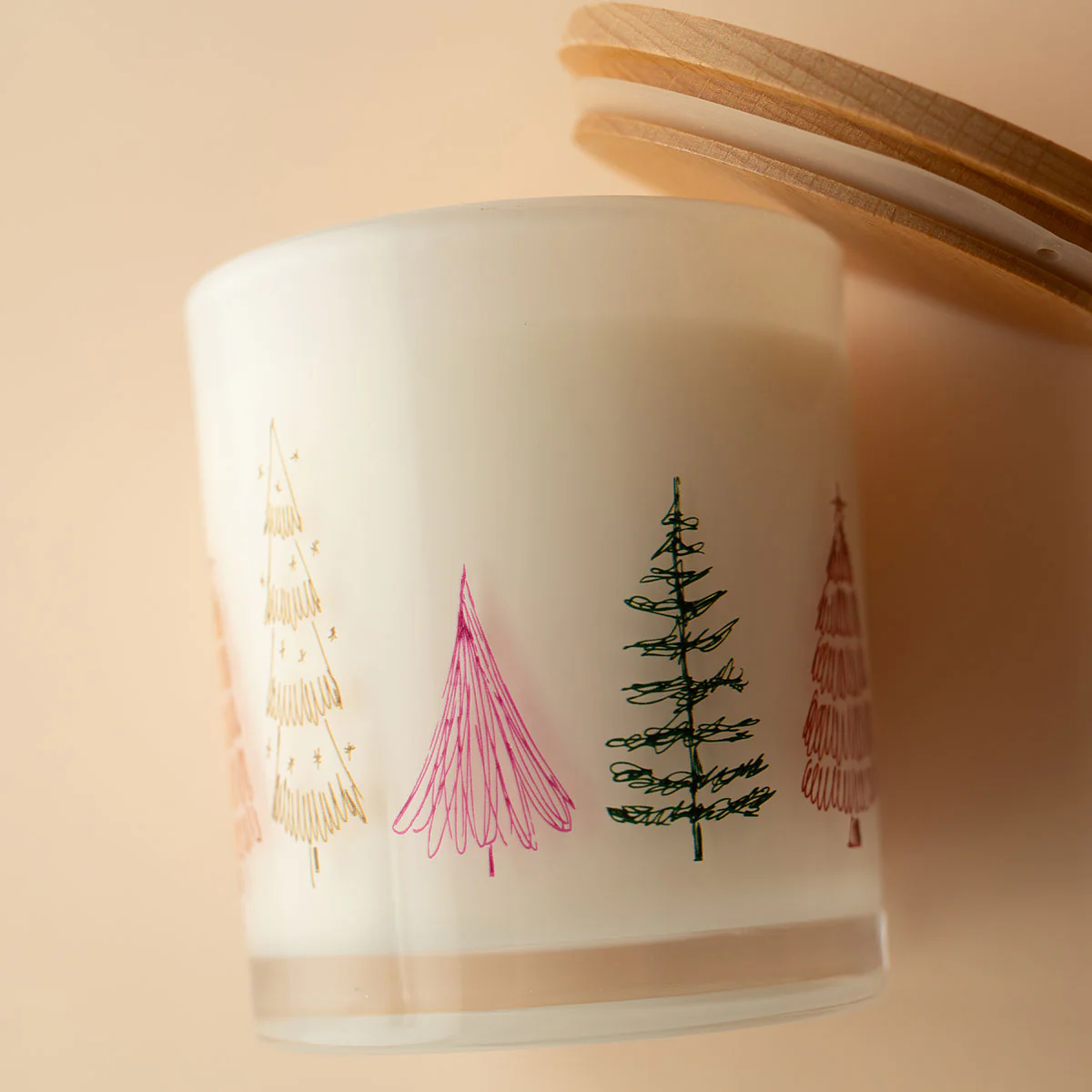 Christmas Printed Candle - Festive Tree Wrap - Image 4