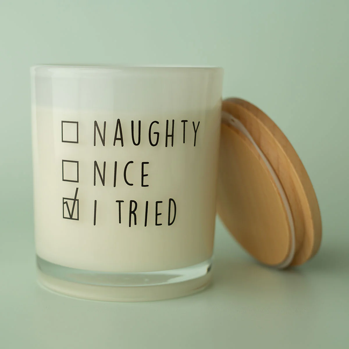 Christmas Printed Candle - Naughty Nice - Image 2