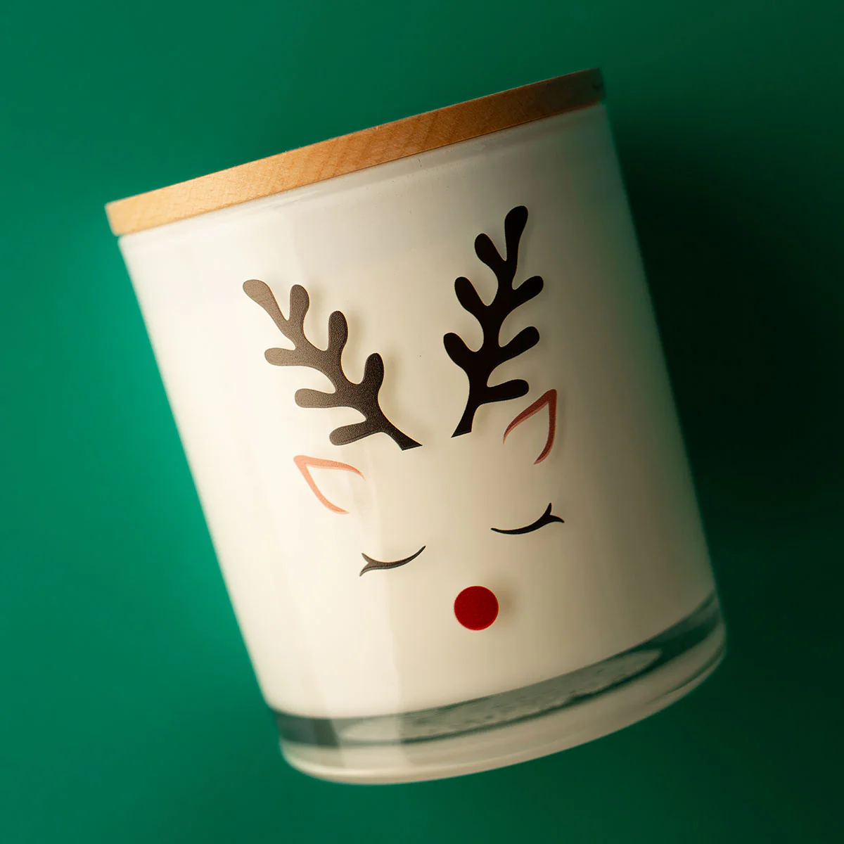 Christmas Printed Candle - Reindeer - Image 2