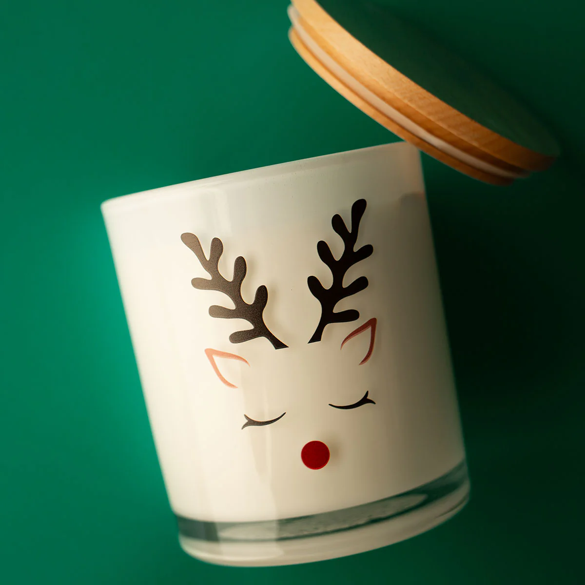 Christmas Printed Candle - Reindeer - Image 4