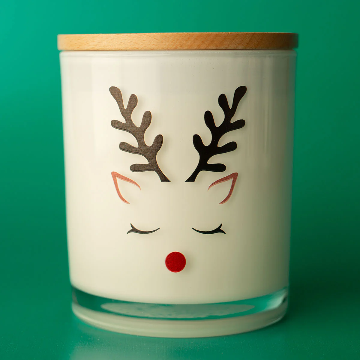 Christmas Printed Candle - Reindeer - Image 5