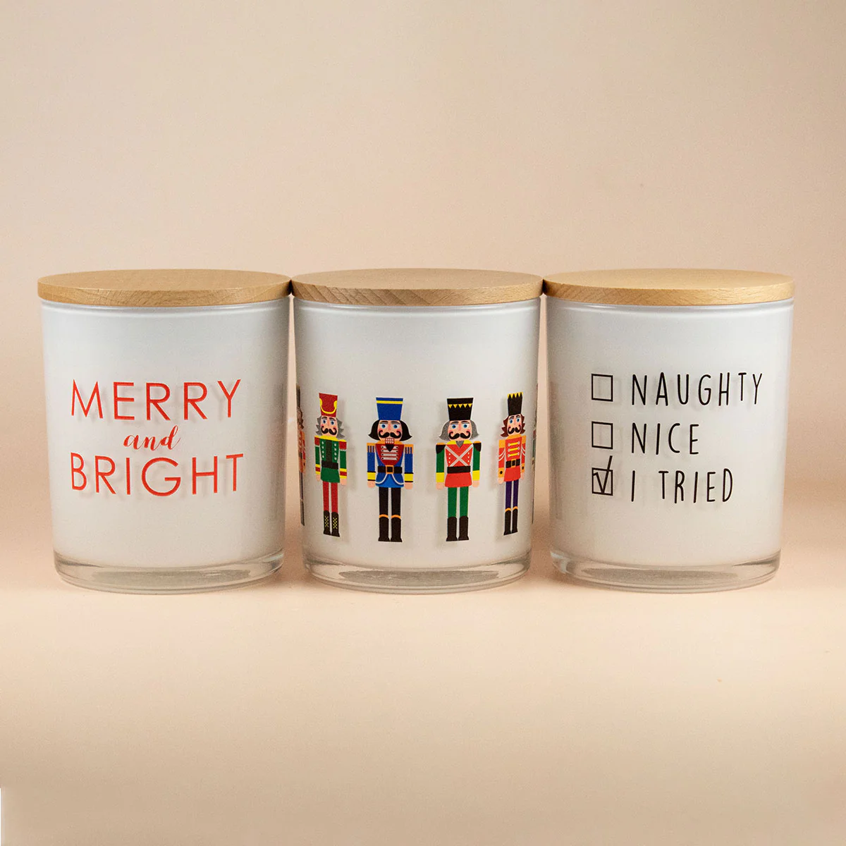 Christmas Printed Candles (3 Pack) - Image 3