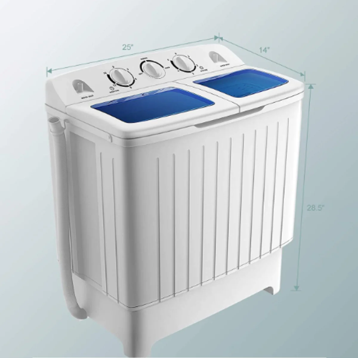 Compact Twin Tub Washing Machine Spin Dryer - Image 6