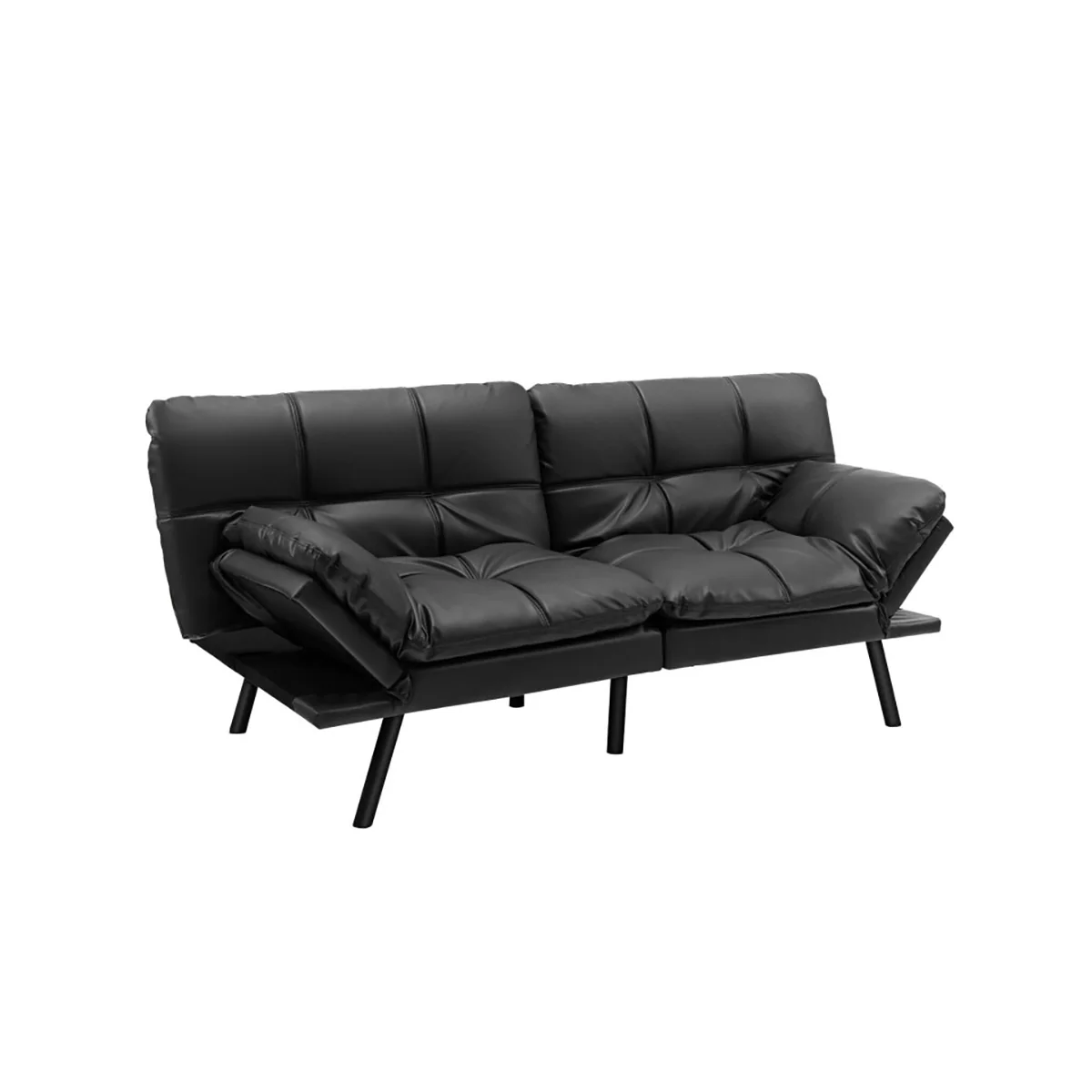 Convertible Memory Foam Futon Sofa Bed - Image 4
