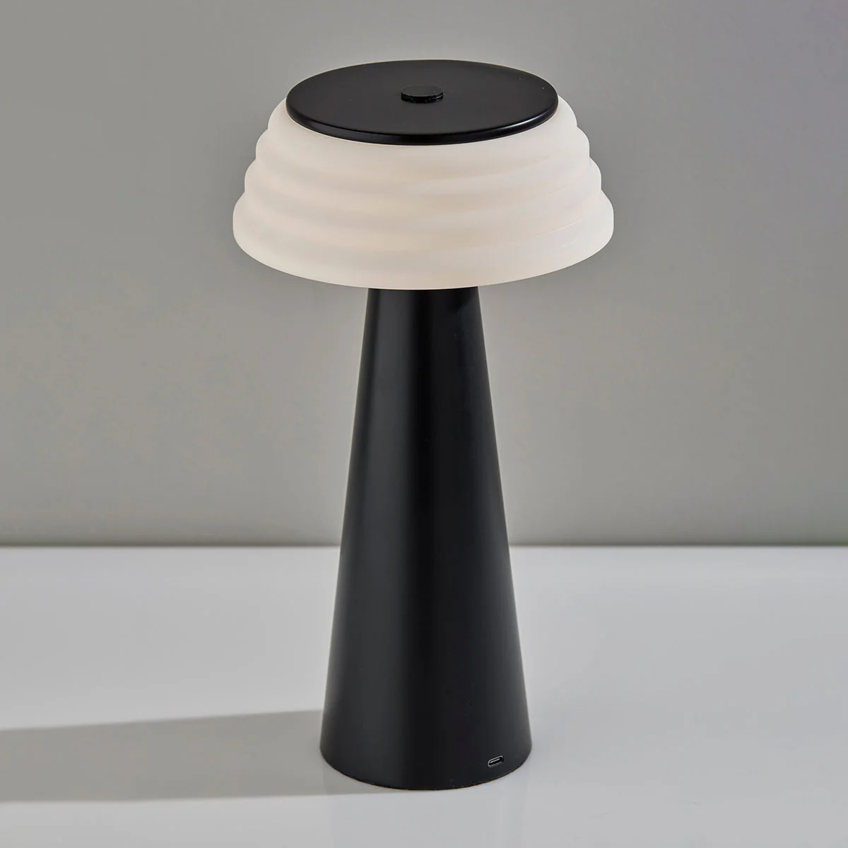 Cordless Indoor/Outdoor Table Lamp with Sleek Plastic Shade - Image 6