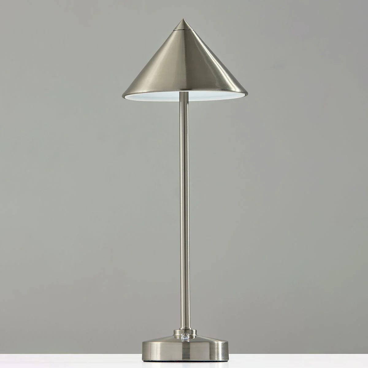 Cordless Indoor/Outdoor Table Lamp with Tapered Cone-Shaped Shade