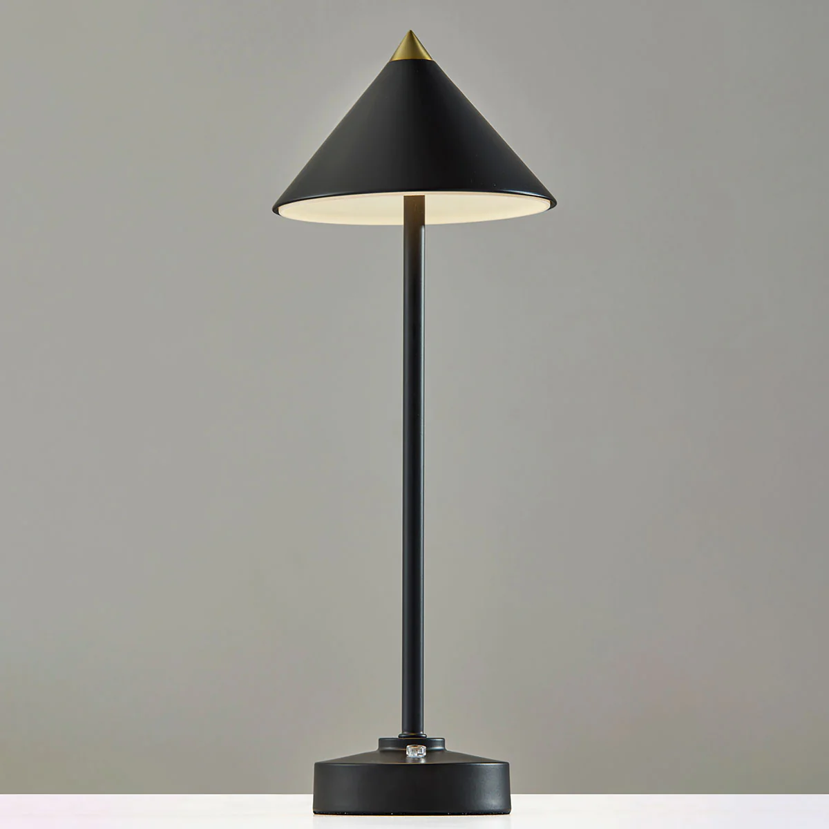 Cordless Indoor/Outdoor Table Lamp with Tapered Cone-Shaped Shade - Image 2
