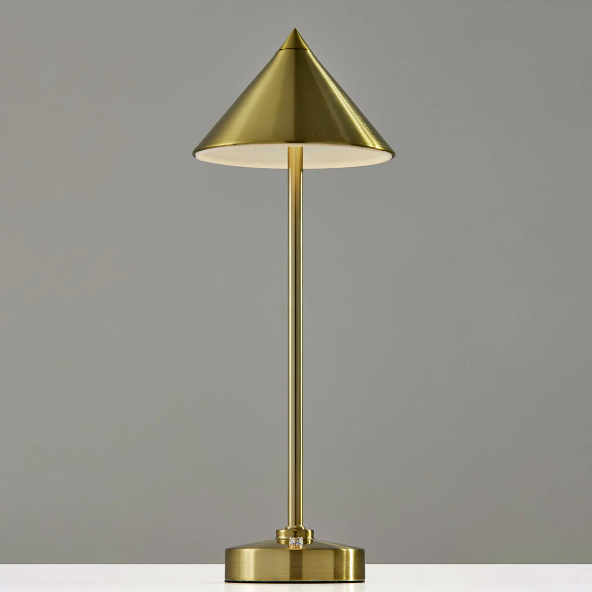 Cordless Indoor/Outdoor Table Lamp with Tapered Cone-Shaped Shade - Image 8