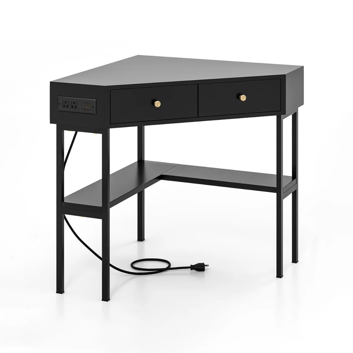 Corner Desk with Built-In Charging Station - Image 5