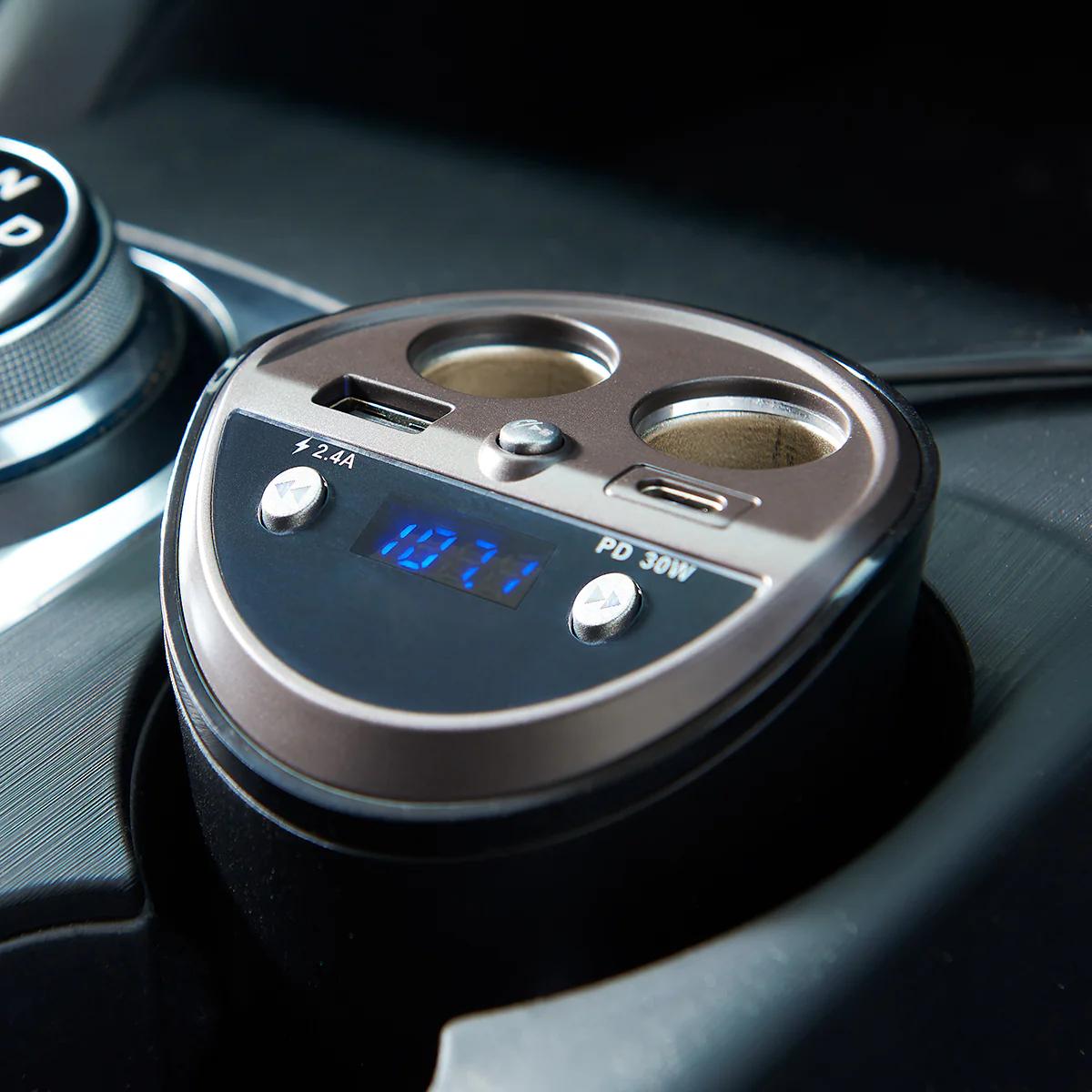 Cupholder Power Station and Bluetooth Transmitter - Image 2