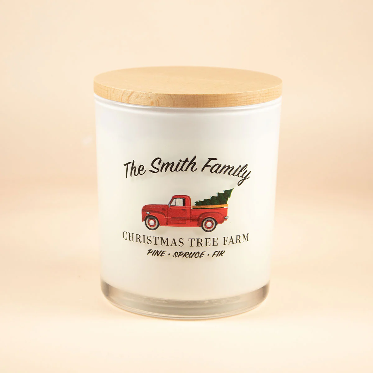 Custom Christmas Tree Farm Candle - Image 3