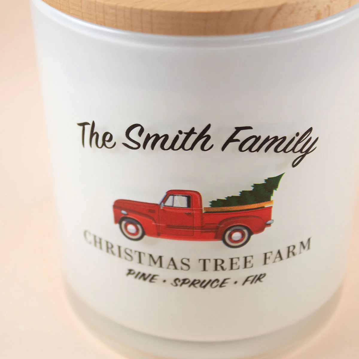 Custom Christmas Tree Farm Candle - Image 4
