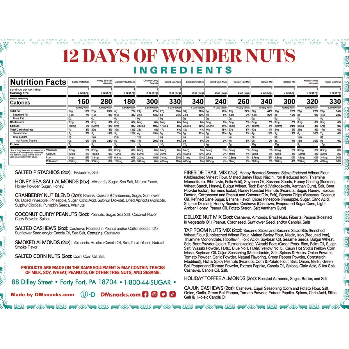 Damn, Man 12 Days of Gourmet Nuts Advent Calendar - Image 6
