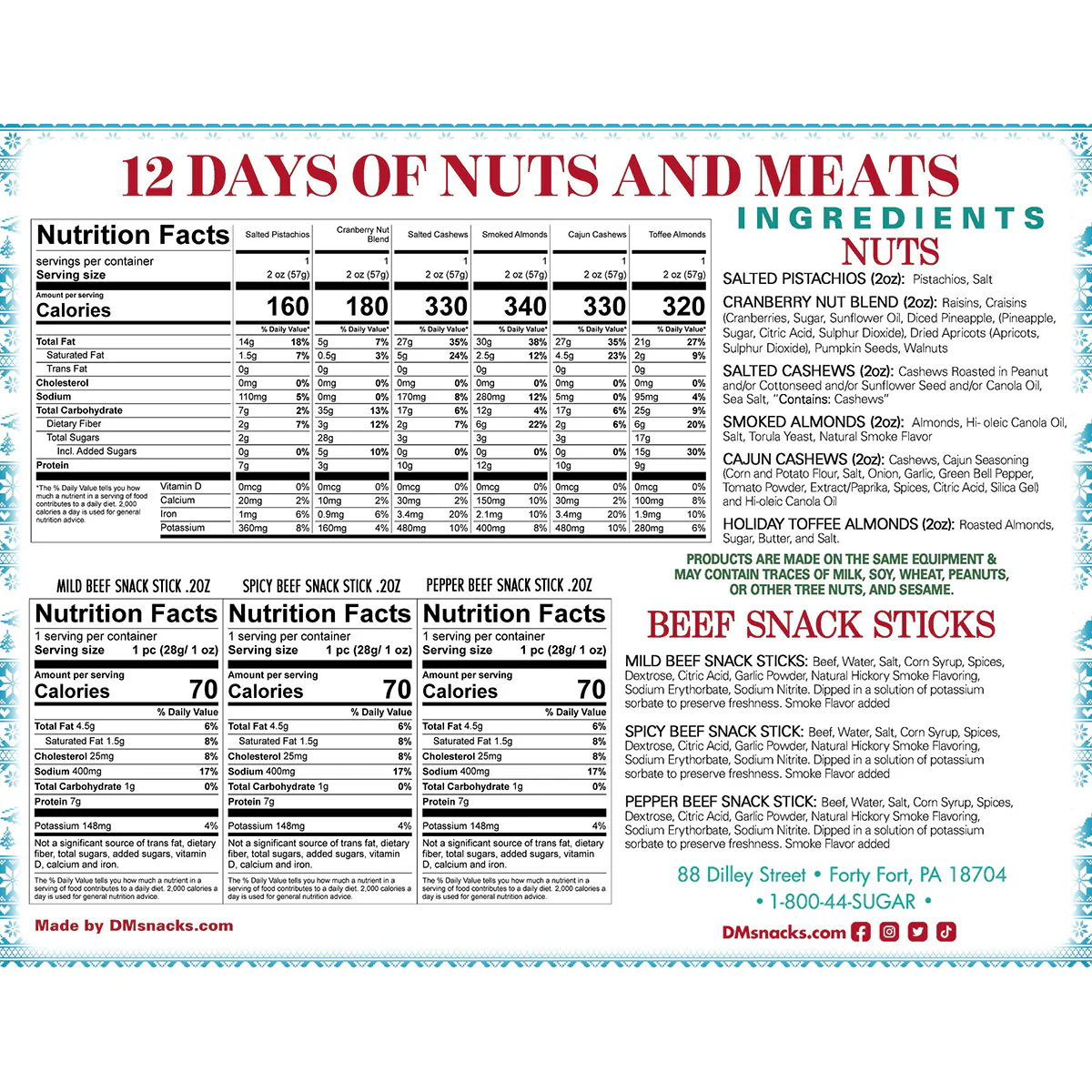 Damn, Man 12 Days of Gourmet Nuts and Meats Advent Calendar - Image 6
