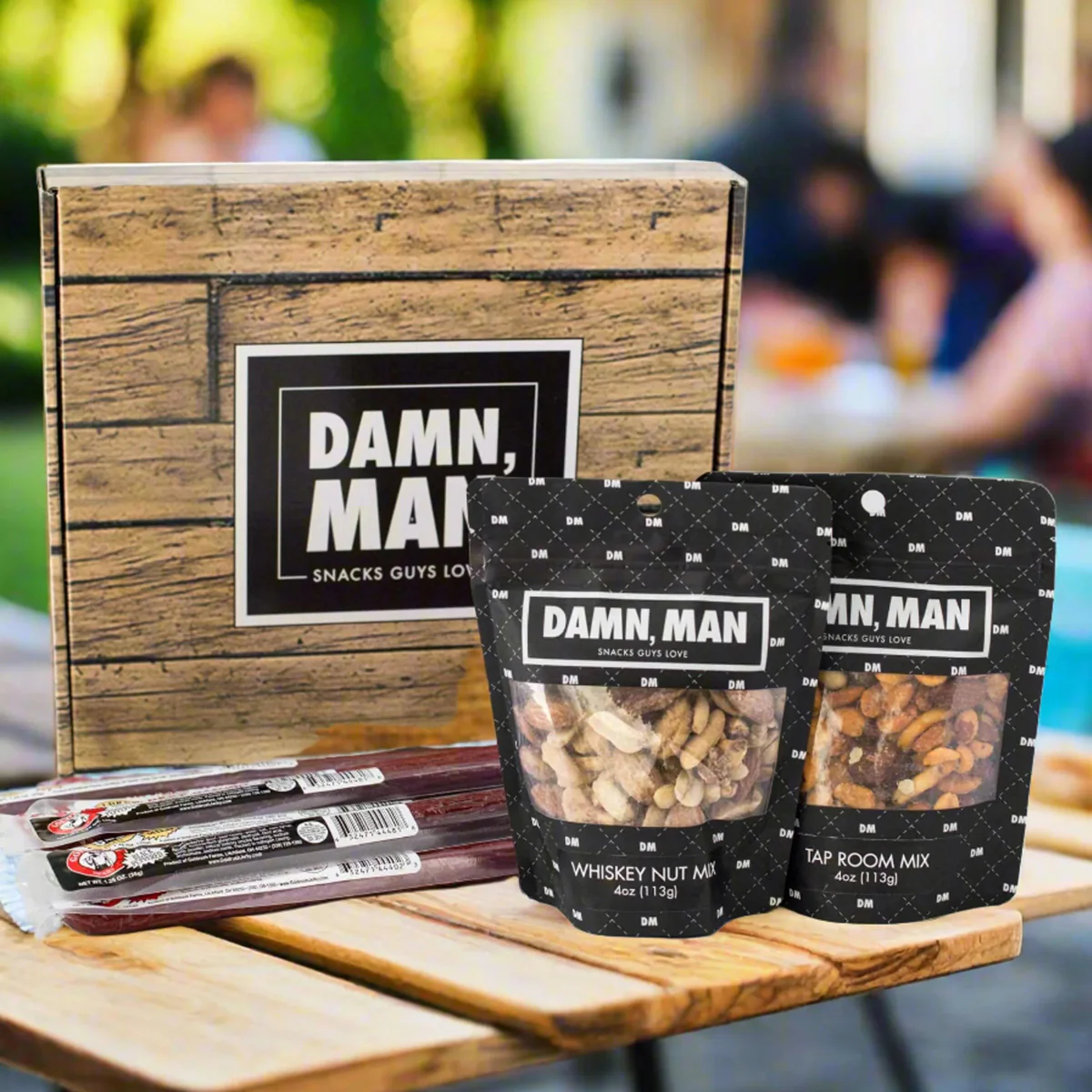 Damn, Man Gourmet Beef Sticks and Nuts Box - Image 2