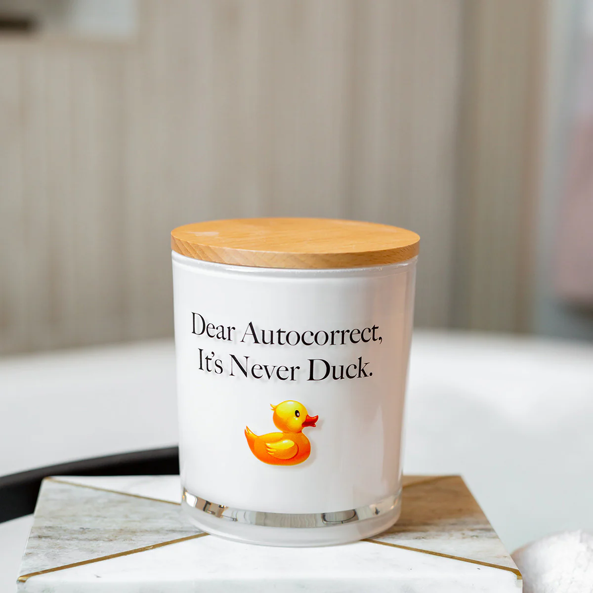 Dear Autocorrect Printed Soy Candle - Image 4