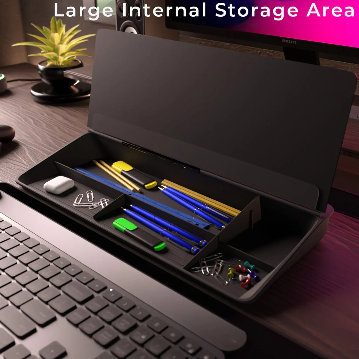 Desktop Glass Whiteboard and Organizer - Image 5