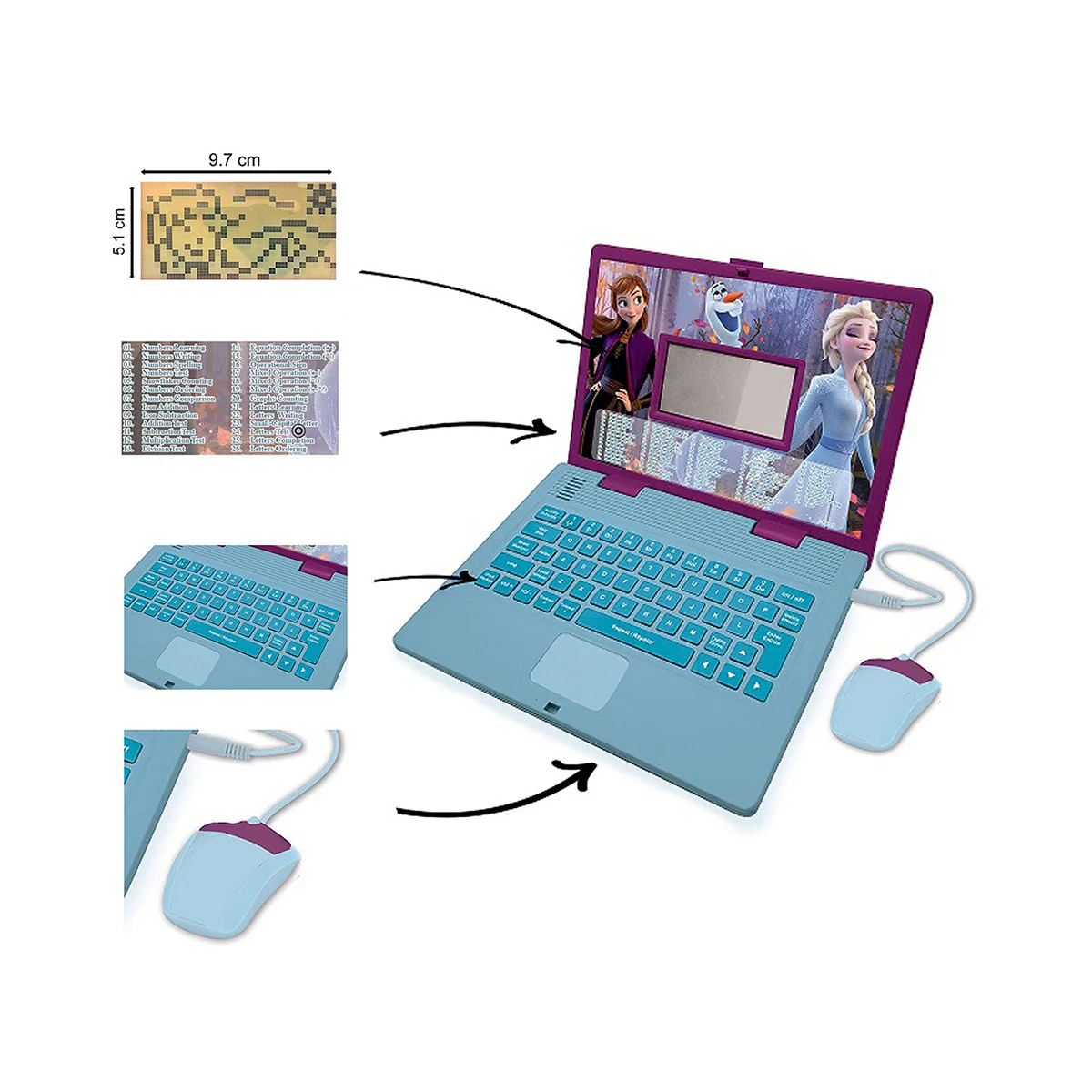 Disney Frozen Bilingual Talking Educational Laptop - Image 4
