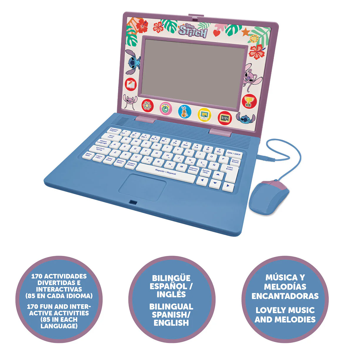 Disney Stitch Bilingual Talking Educational Laptop - Image 10