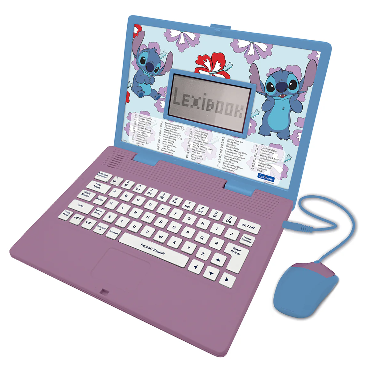 Disney Stitch Bilingual Talking Educational Laptop - Image 2