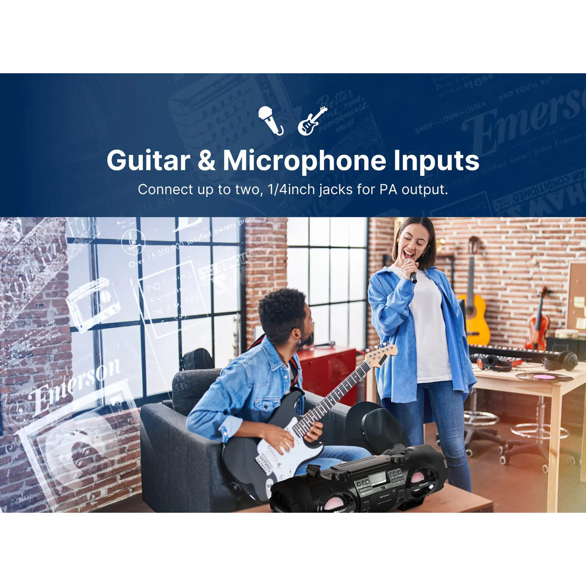 Dual Subwoofer Bluetooth Boombox - Image 17