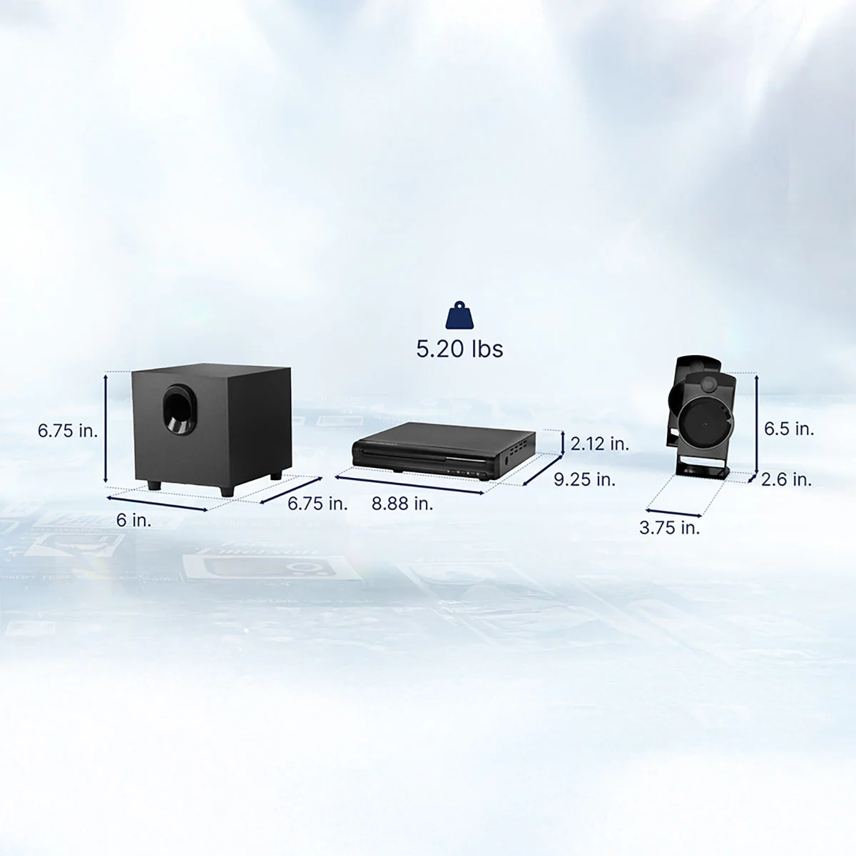 DVD Player with Home Theater Surround Sound System - Image 7